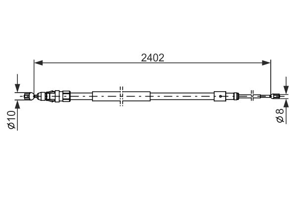 Cable de frein à main BOSCH 1 987 482 276 (X1)