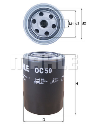 Filtre a  huile KNECHT OC 59 (X1)