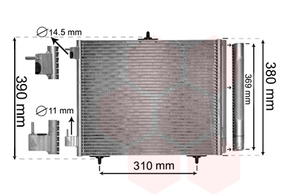 Condenseur / Radiateur de climatisation VAN WEZEL 40005295 (X1)
