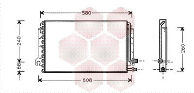 Condenseur / Radiateur de climatisation VAN WEZEL 74005024 (X1)