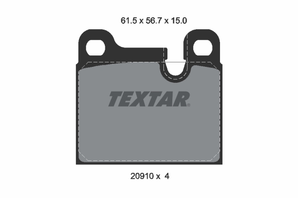 Plaquettes de frein TEXTAR 2091001 (X1)