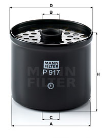 Filtre a  carburant MANN-FILTER P 917 x (X1)