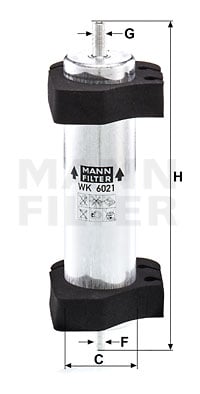 Filtre a  carburant MANN-FILTER WK 6021 (X1)