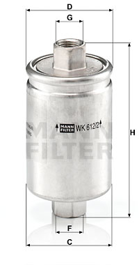 Filtre a  carburant MANN-FILTER WK 612/2 (X1)