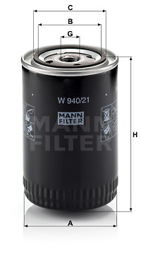 Filtre a  huile MANN-FILTER W 940/21 (X1)