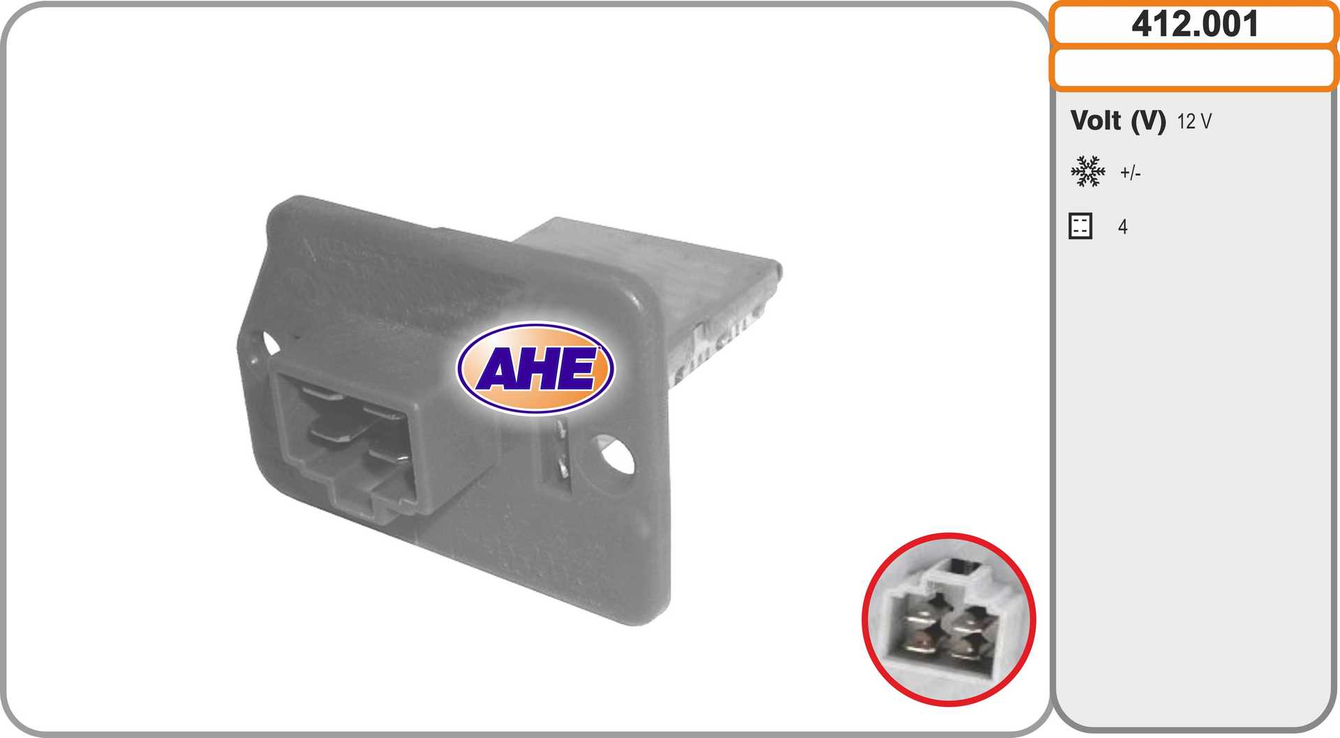 Resistance ventilateur AHE 412.001 (X1)
