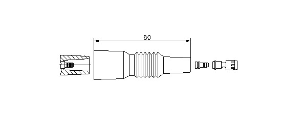 Connecteur de cable d'allumage BREMI 13261A1 (X1)