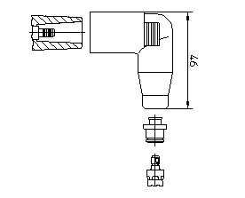 Connecteur de cable d'allumage BREMI 13552A1 (X1)