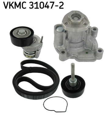 Pompe à eau + jeu de courroie d'accessoires SKF VKMC 31047-2 (X1)