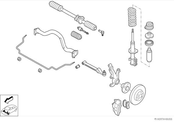 Silentblocs des roues HERTH+BUSS JAKOPARTS N00013-VA (X1)