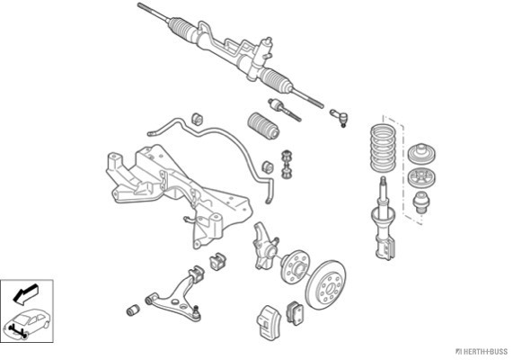 Silentblocs des roues HERTH+BUSS JAKOPARTS N00916-VA (X1)