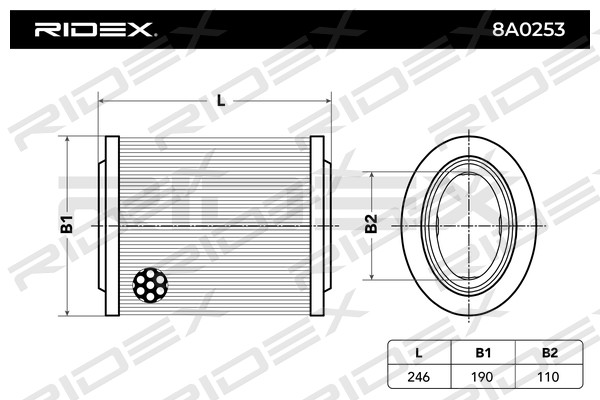 Filtre a  air RIDEX 8A0253 (X1)
