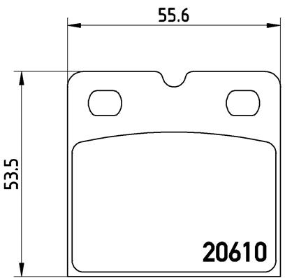 Kit de plaquettes de frein de stationnement BREMBO P 02 001 (Jeu de 4)