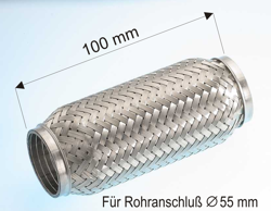 Tuyau flexible, échappement EBERSPÄCHER 996.0.019 (X1)