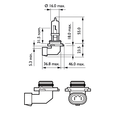 Ampoules PHILIPS 9005XVPB1 (X1)