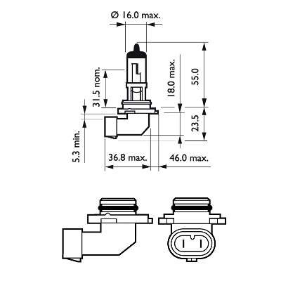 Ampoules PHILIPS 9006PRC1 (X1)